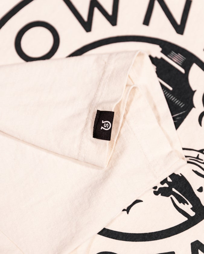 Cream/Navy Skyline Oversized T-Shirt