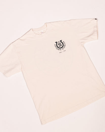 Cream/Navy Skyline Oversized T-Shirt