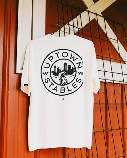 Off-White/Green Skyline Oversized T-Shirt